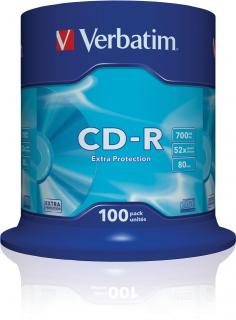 Verbatim CD-R Extra Protection 52x 700MB - 100 Pack Spindle Optical Media Photo