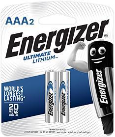 Energizer Ultimate Lithium XL92 AAA Batteries - 2 Pack Photo