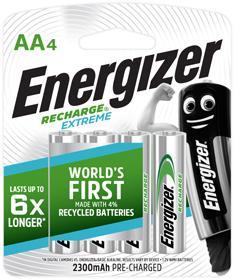 Energizer Rechargeable Extreme NiMH NH15 AA Batteries - 4 pack Photo