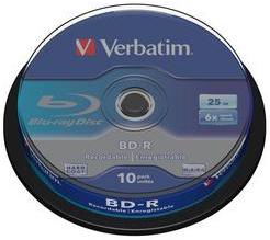 Verbatim BD-R SL 6x 25GB - 10 Pack Spindle Optical Media Photo