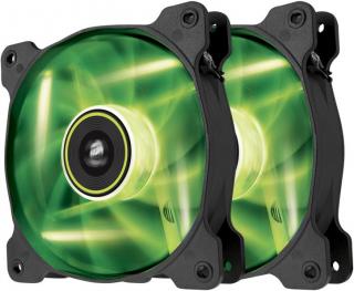 Corsair Air Series SP120 LED Green High Static Pressure 120mm Chassis Fan Twin Pack Photo