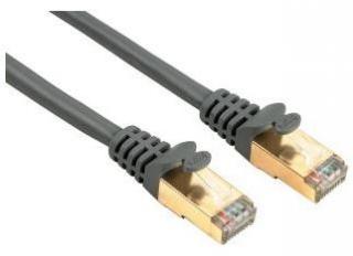 Hama CAT5e 10m Moulded Gold Plated STP Patch Cable - Grey Photo