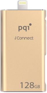 PQI iConnect Series 128GB OTG Flash Drive - Gold Photo