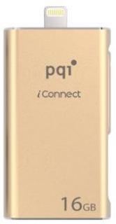 PQI iConnect Series 16GB OTG Flash Drive - Gold Photo