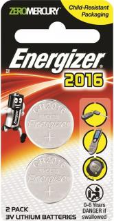 Energizer Lithium Coin CR2016 Battery - 2 pack Photo