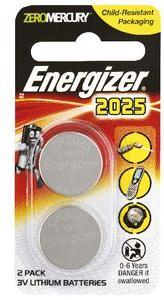 Energizer Lithium Coin CR2025 Battery - 2 pack Photo