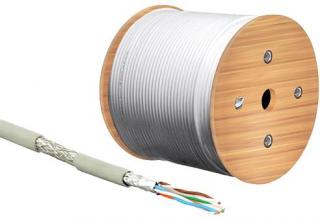 Cattex CAT5e 500m Solid STP Cable - Grey - Drum Photo