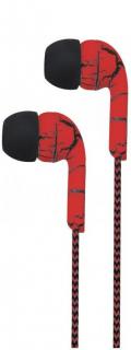 Astrum EB200 Stereo Earphones With In-line Mic - Red & Black Photo