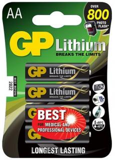 GP 15LF AA Lithium Batteries - 4 Pack Photo