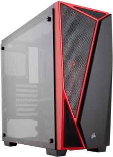 Corsair Carbide Series SPEC-04 Tempered Glass Mid-Tower Gaming Chassis - Black/Red Photo