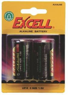 Excell 2x LR14 C Cell Alkaline  Battery - Blister Photo