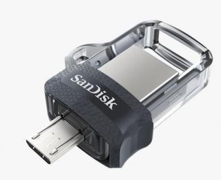 Sandisk Ultra Dual Drive M3.0 32GB OTG Flash Drive - Grey & Silver Photo