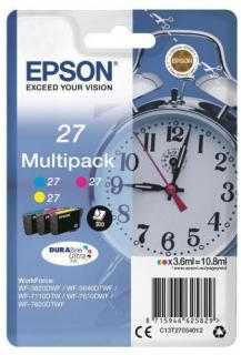 Epson 27 Multipack (M,C,Y) DURABrite Ultra Ink Cartridge (Clock) Photo