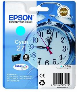 Epson 27 Cyan DURABrite Ultra Ink Cartridge (Clock) Photo