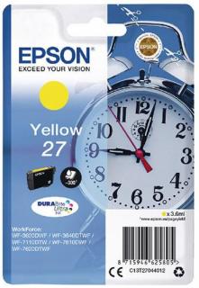 Epson 27 Yellow DURABrite Ultra Ink Cartridge (Clock) Photo