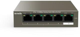 Tenda TEF1105P 4 port POE Ethernet Desktop Unmanaged Switch Photo