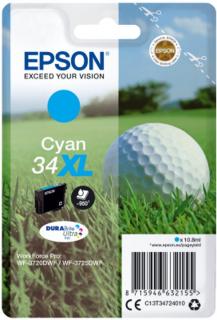 Epson Singlepack Cyan 34XL DURABrite Ultra Ink Cartridge (Golf Ball) Photo