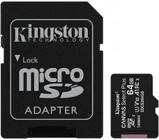 Kingston Canvas Select Plus 64GB UHS-I microSDXC Memory Card with SD Adapter Photo