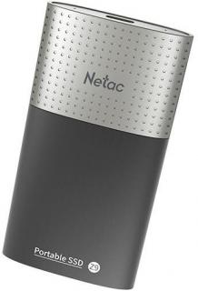 Netac Z9 Series 250GB USB3.2 Gen 2 Portable External SSD - Black & Silver Photo