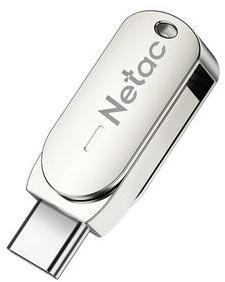 Netac U785C 32GB Dual Interface Flash Drive - Pearl Nickel Photo