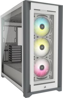 Corsair Obsidian Series 5000X Tempered Glass Mid Tower Chassis - White Photo