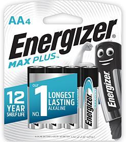 Energizer BKUCEP91BP4T Max Plus AA Alkaline Batteries - 4 Pack Photo