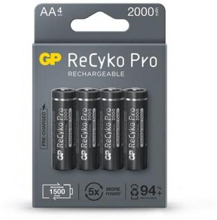 GP ReCyko+ Pro Rechargeable NiMH 2000mAh AA Batteries - 4 Pack Photo