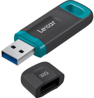 Lexar JumpDrive Tough 32GB USB3.0 Type A Flash Drive  - Black & Turquoise Photo