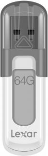 Lexar JumpDrive V100 64GB USB3.0 Type A Flash Drive - White & Grey Photo