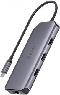 WINX Connect Pro Dual Display 8-in-1 Type-C Hub - Grey Photo