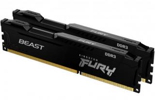 Kingston Fury Beast Black 2 x 8GB 1600MHz DDR3 Desktop Memory Kit - Black (KF316C10BBK2/16) Photo