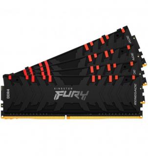 Kingston Fury Renegade RGB 4 x 16GB 3200MHz DDR4 Desktop Memory Kit - Black (KF432C16RB1AK4/64) Photo