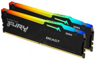 Kingston Fury Beast RGB 2 x 8GB 5600MHz DDR5 Desktop Memory Kit - Black (KF556C40BBAK2-16) Photo