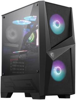 MSI MAG Forge 100R Tempered Glass ATX Mid Tower Gaming Chassis - Black Photo