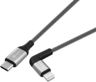 J5 Create JALC15 USB-C to Right-Angled Lightning 1.2m Charge & Sync Cable - Black Photo