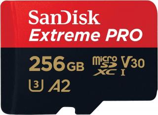 Sandisk Extreme Pro 256GB microSDXC UHS-I U3 V30 A2 Memory Card With SD Adapter Photo