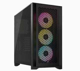 Corsair iCUE 4000D RGB Airflow Tempered Glass Mid Tower Chassis - Black Photo