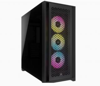 Corsair iCUE 5000D RGB Airflow Black Tempered Glass Mid Tower Chassis - Black Photo