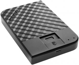 Verbatim Fingerprint Secure 2TB USB 3.1 Gen 1 Type-C Portable External Hard Drive - Black Photo