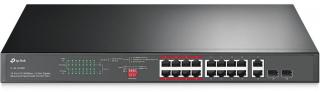 TP-Link TL-SL1218MP 16-Port 10/100 Mbps + 2-Port Gigabit PoE Rackmount Unmanaged Switch with 2 x Combo SFP Ports Photo