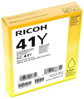 Ricoh GC41YL Yellow High Capacity Gel Ink Cartridge Photo