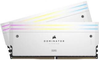 Corsair Dominator Titanium RGB 2 x 32GB 6600MHz DDR5 Desktop Memory Kit - White Photo