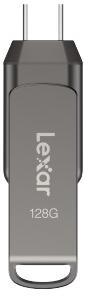 Lexar JumpDrive Dual Drive D400 128GB USB 3.1 Type-C Flash Drive - Metal Photo