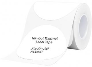 Niimbot Thermal Label 31x31mm – 210 Round Labels Per Roll – White Photo